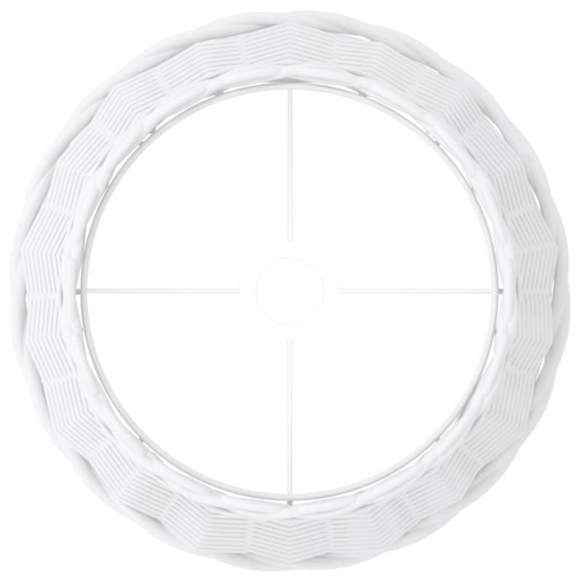 VIDAXL Abat jour blanc Ø38x23 cm osier