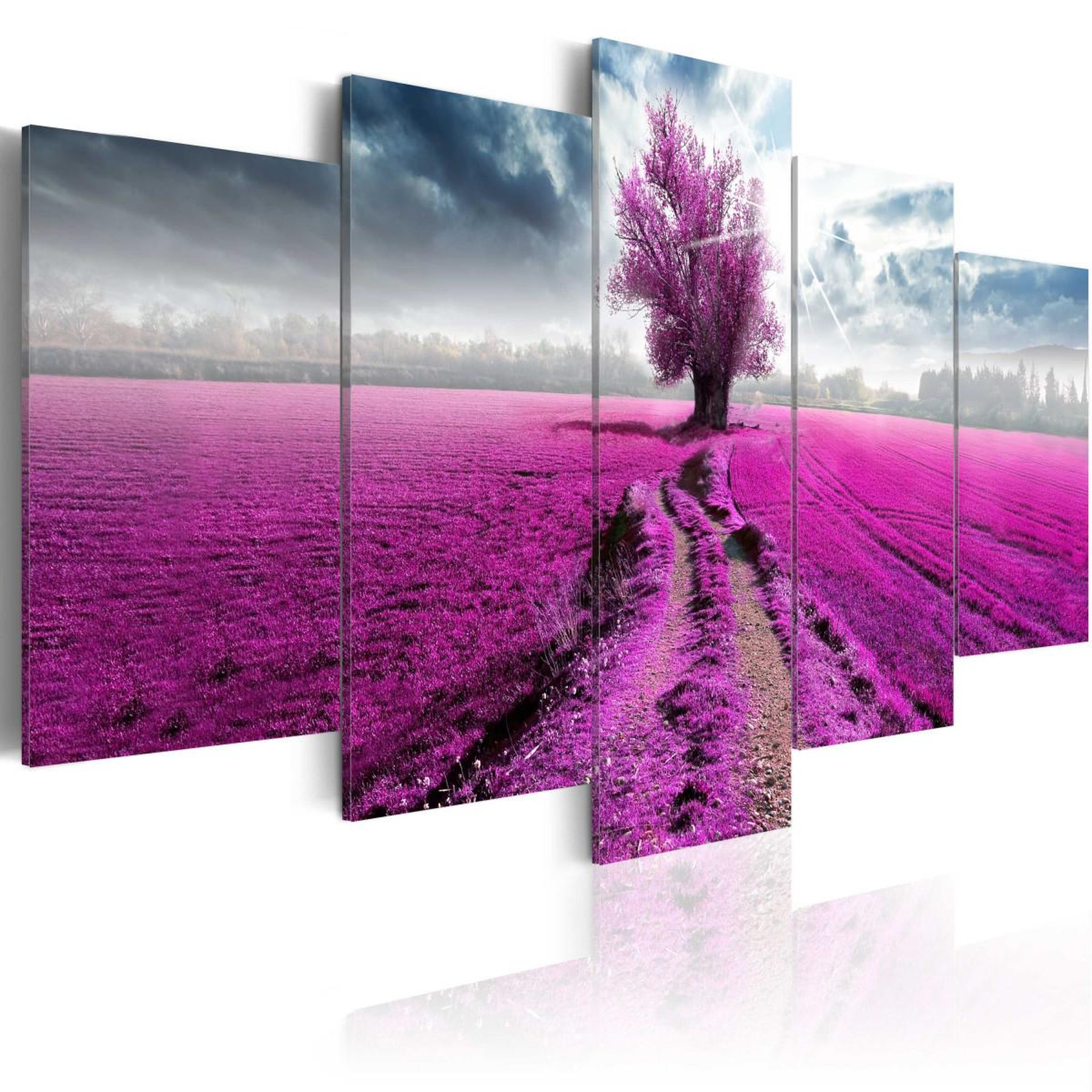 Paris Prix Tableau imprimé  purple land. Coloris disponibles : Multicolore