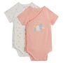 Voir la diapositive 1 : INEXTENSO Lot de 2 body manches courtes bébé  