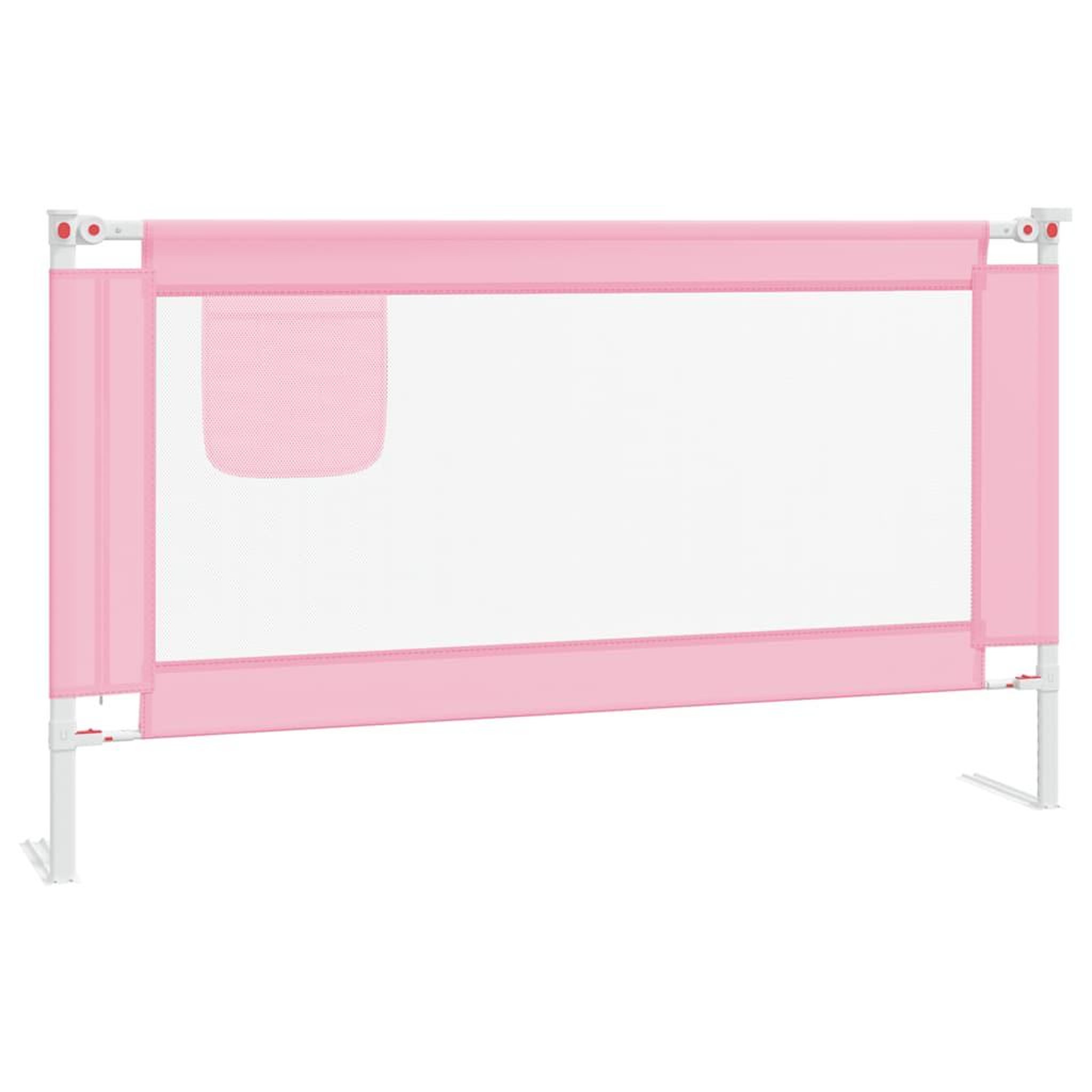 Voir la diapositive 2 : VIDAXL Barriere de securite de lit d'enfant Rose 140x25 cm Tissu