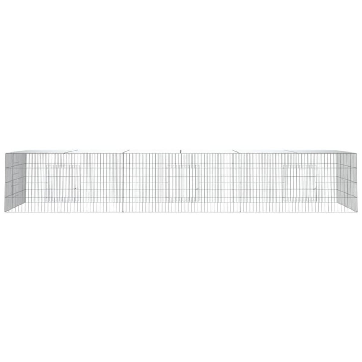 VIDAXL Cage à lapin 3 panneaux 325x109x54 cm Fer galvanisé