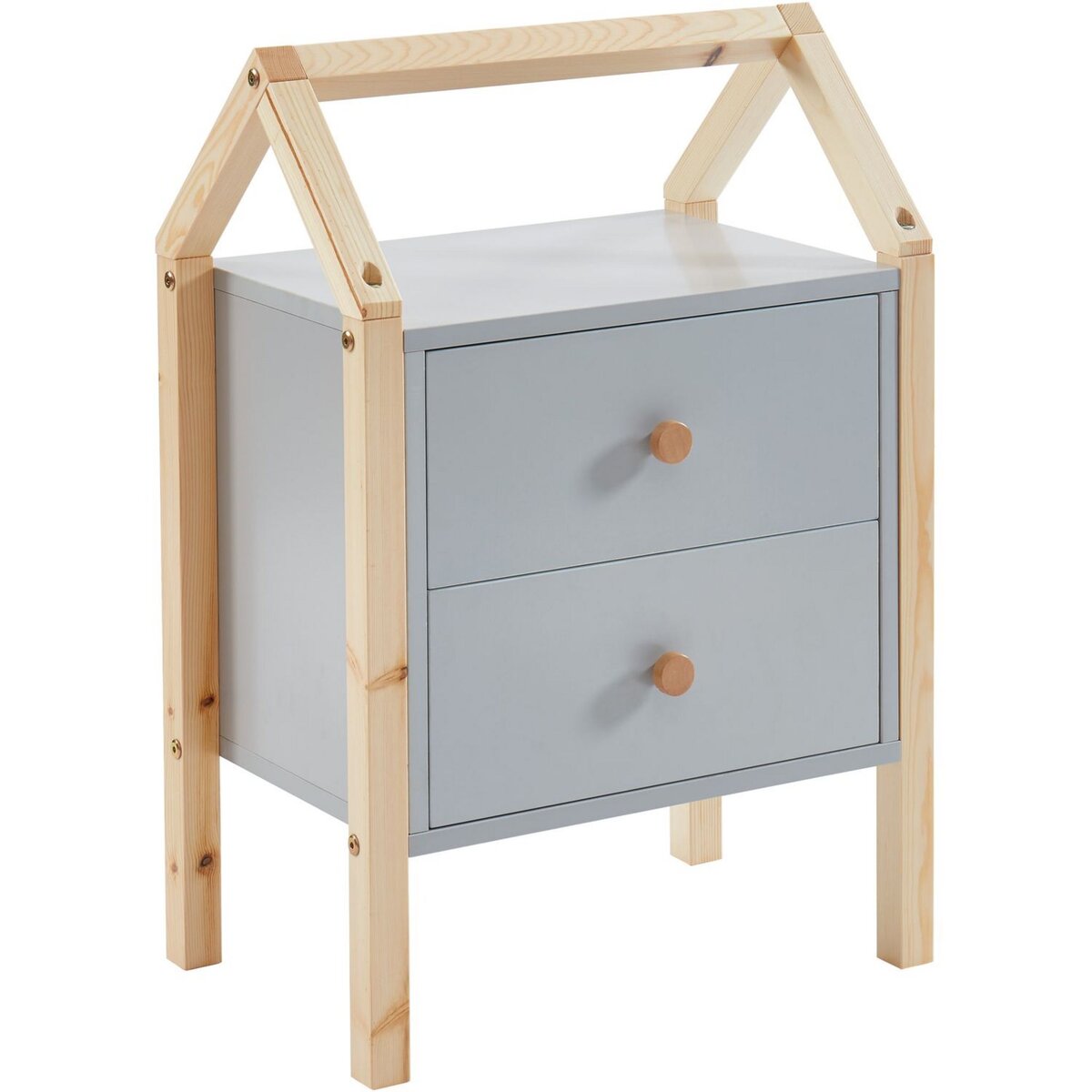 Table de chevet enfant  2 tiroirs L46cm CLEM