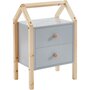 Voir la diapositive 1 : Table de chevet enfant  2 tiroirs L46cm CLEM