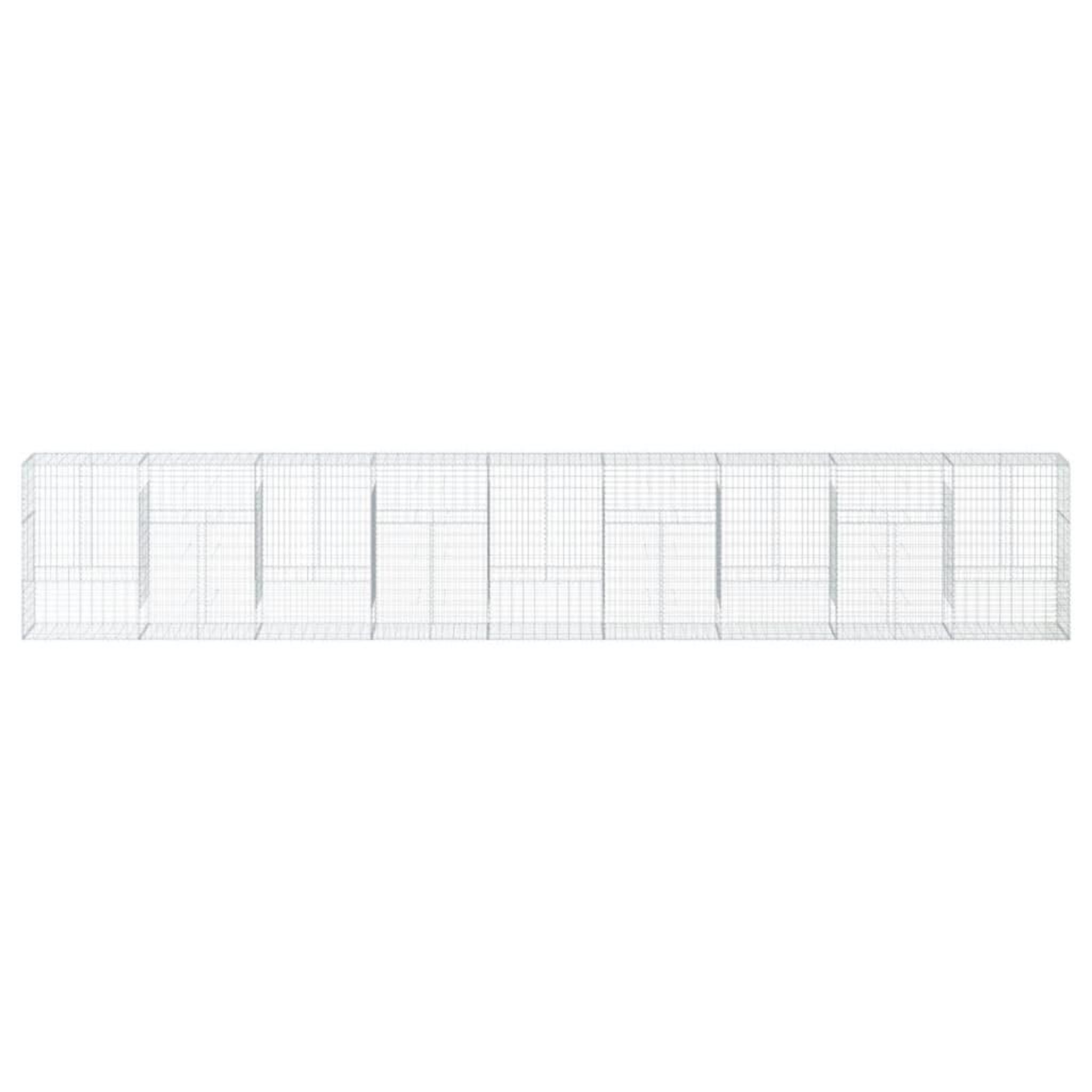 Voir la diapositive 3 : VIDAXL Panier gabion avec couvercle 900x50x150 cm fer galvanise