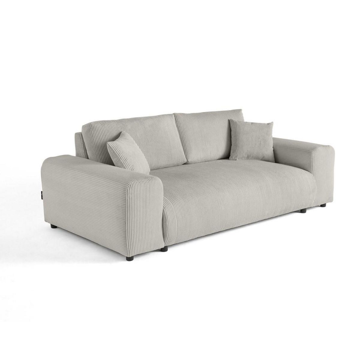 LISA DESIGN Garance - canapé droit 3 places - en velours côtelé