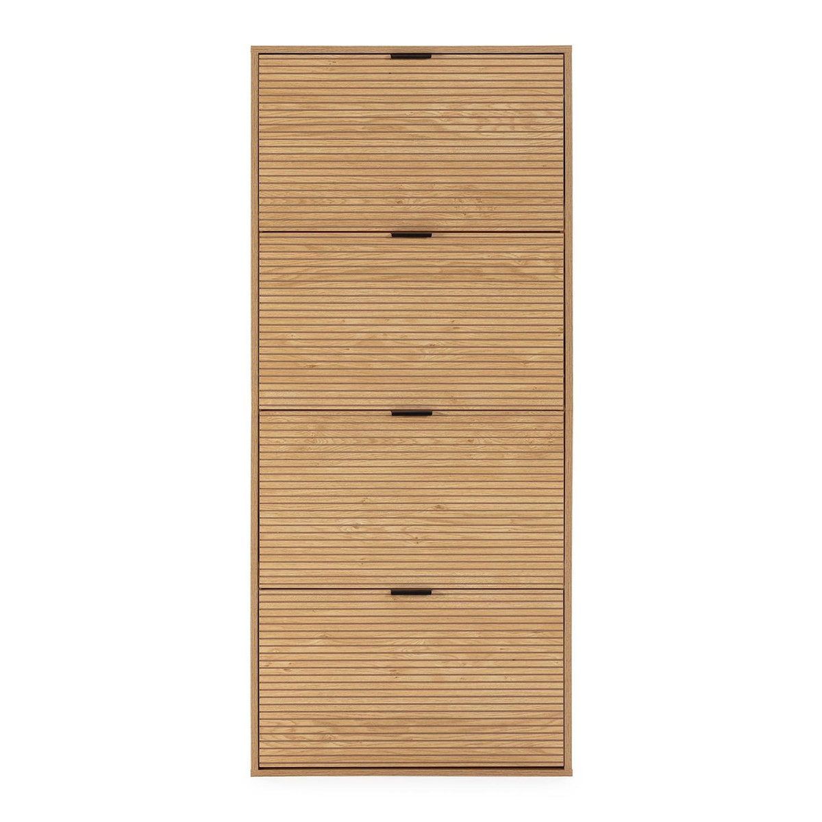 VS VENTA-STOCK Meuble à chaussures Mónica 4 portes couleur chêne, pour 24 paires