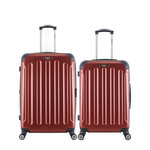 BLUESTAR BLUESTAR - Lot de 2 - Valise grand format et valise weekend TUNIS. Coloris disponibles : Noir, Gris, Rose, Bleu