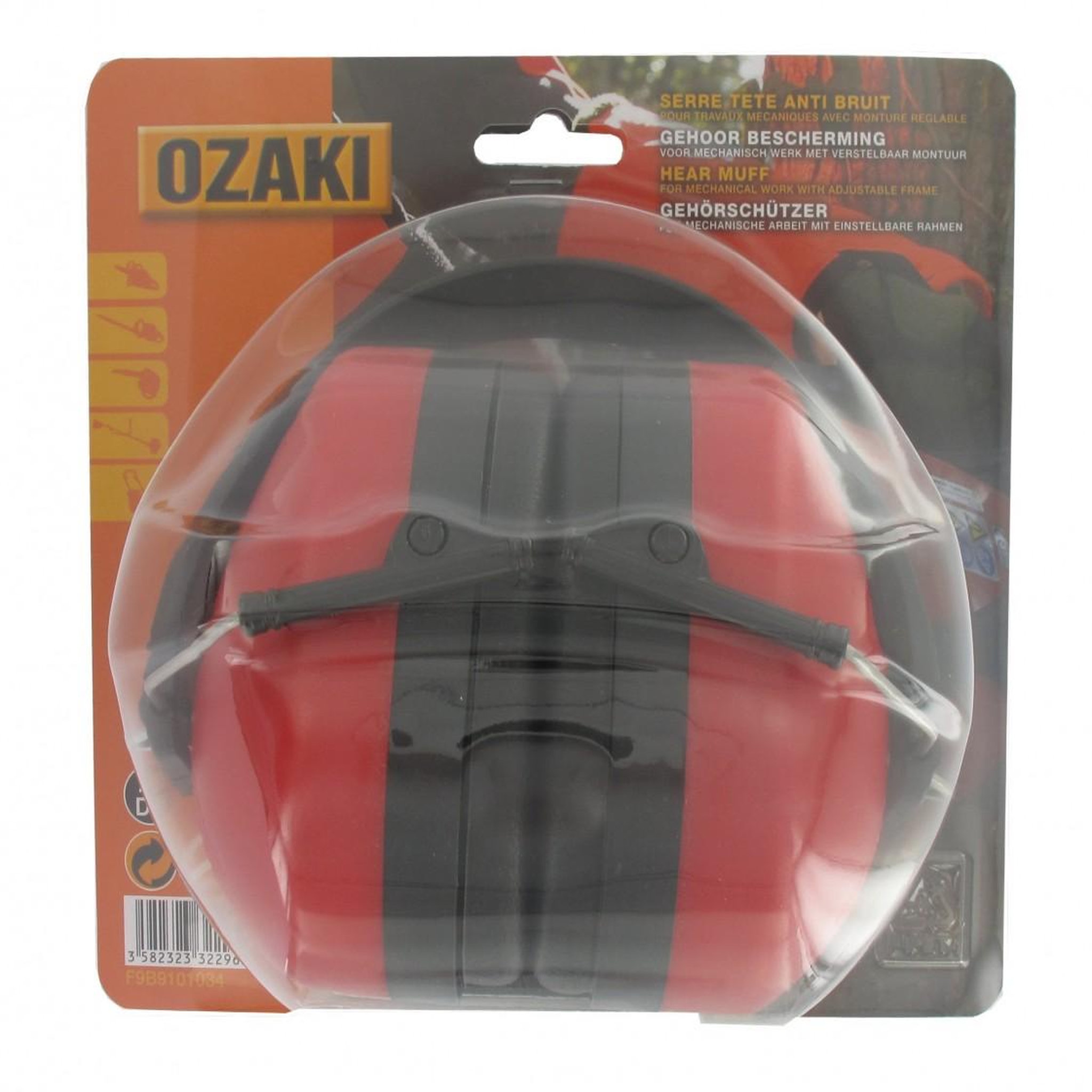 OzaKI Casque anti-bruit 26 dB professionnel OZAKI PREMIUM avec monture réglable