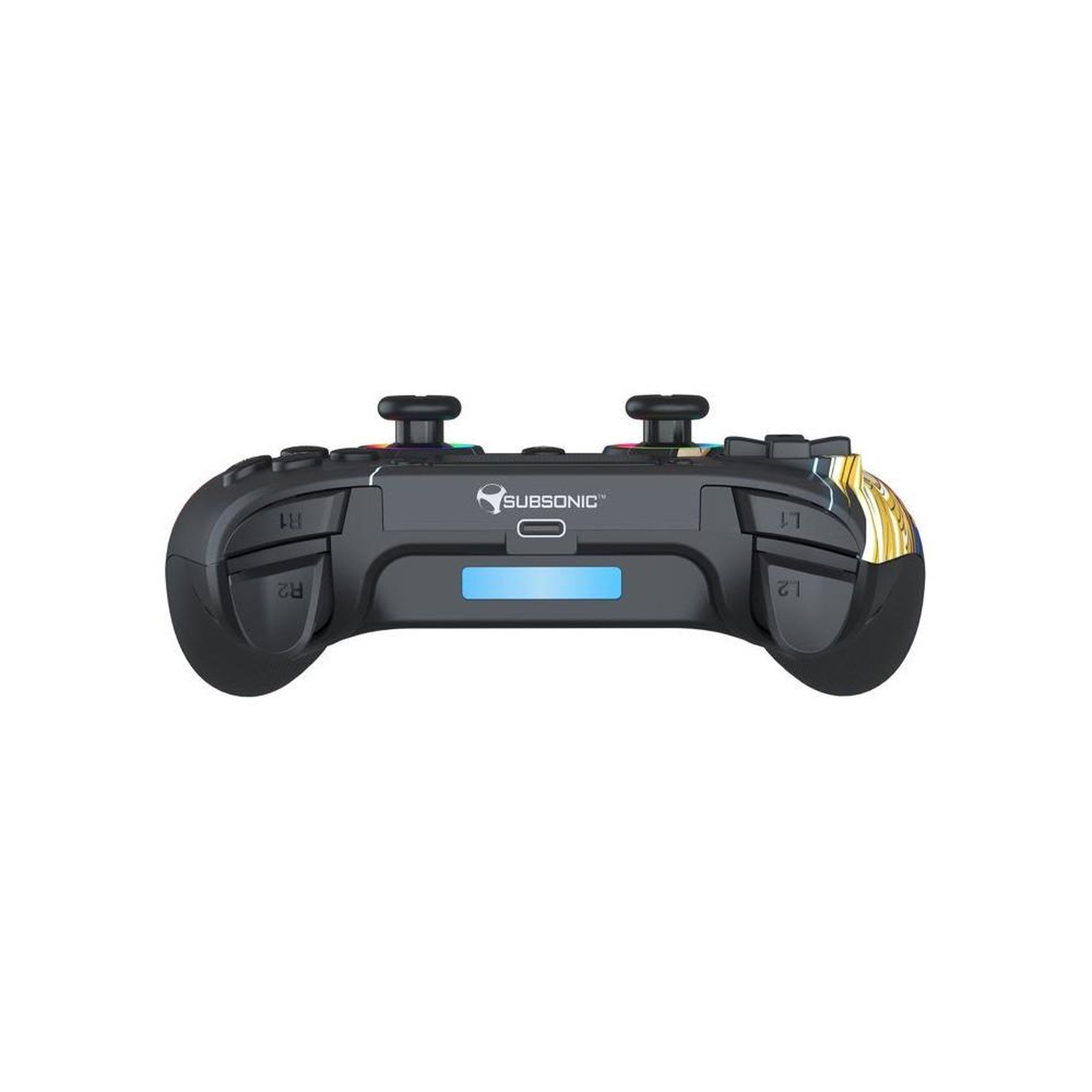 Voir la diapositive 4 : Subsonic Manette sans fil bluetooth ps4 pc noir subsonic dragon ball goku super saiyan avec led rgb haut-parleur et gâchettes arrière turbo