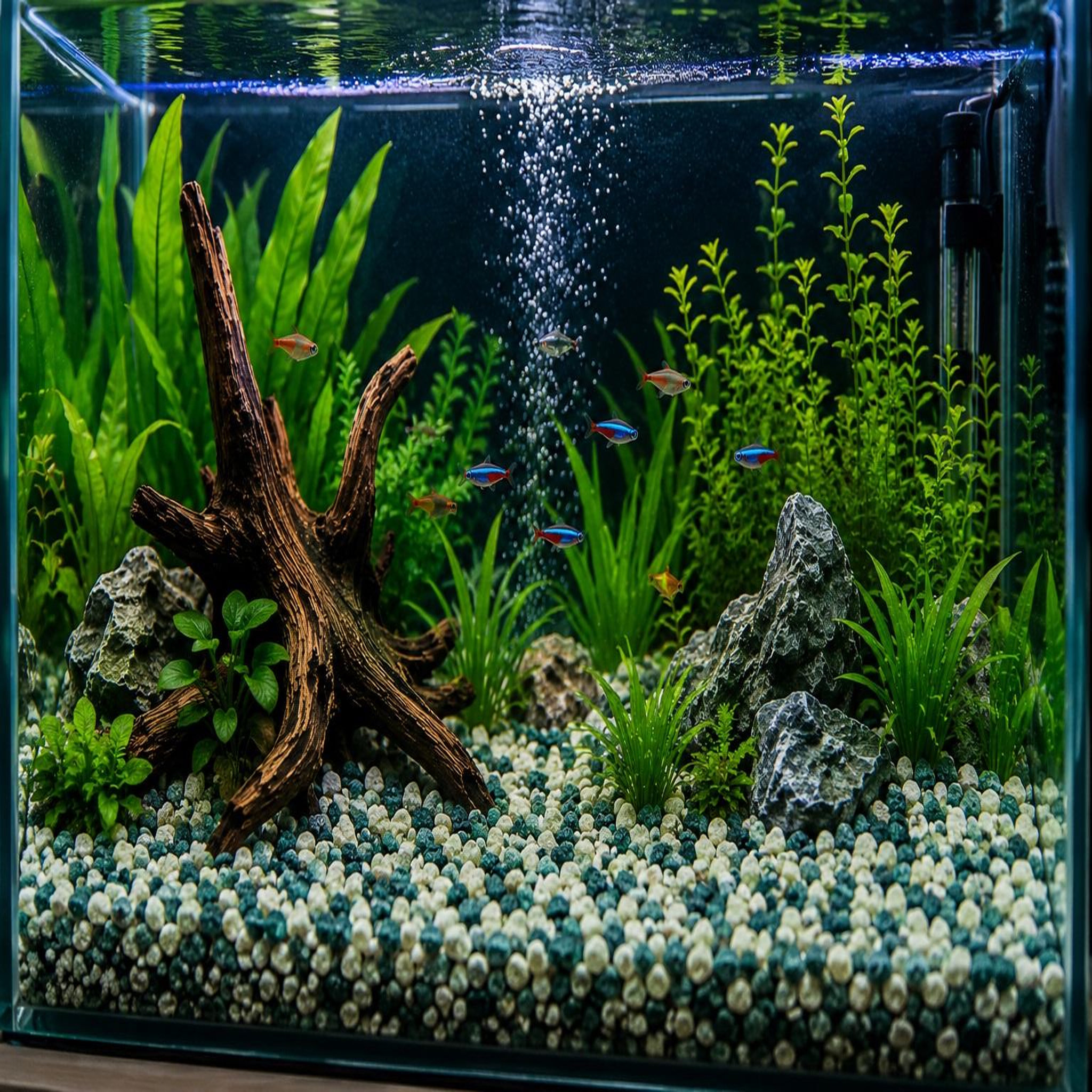 Voir la diapositive 2 : Eden Gravier décoratif vert bleu pour aquarium 900 g