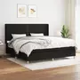VIDAXL Sommier a lattes de lit avec matelas Noir 200x200 cm Tissu