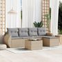 Voir la diapositive 1 : VIDAXL Salon de jardin avec coussins 6 pcs beige resine tressee