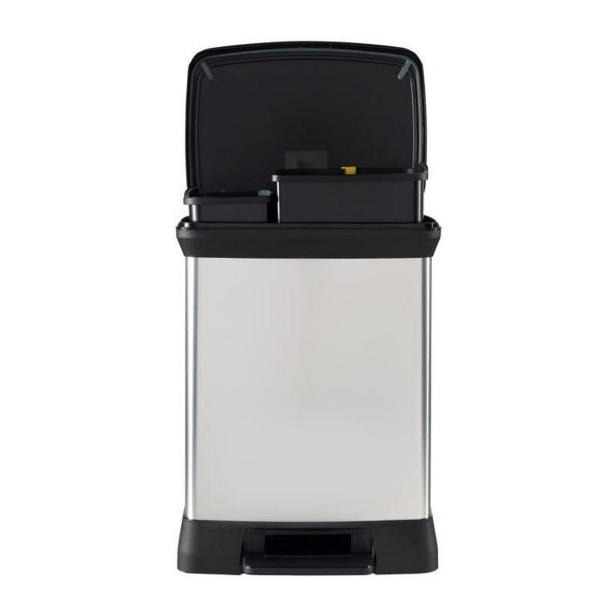 CURVER Curver Poubelle duo a pédale Deco 28 L Argenté 240638
