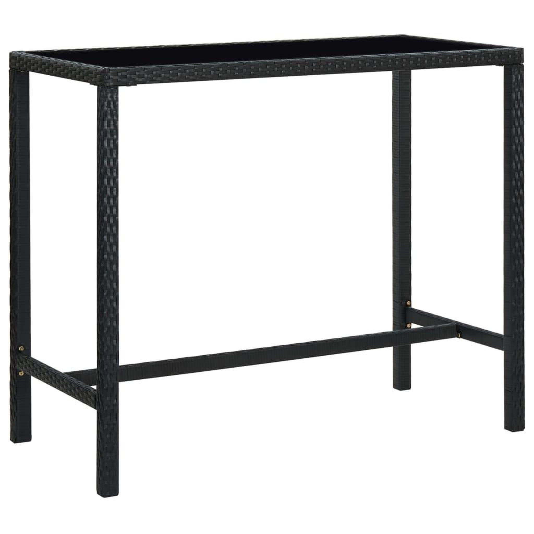Voir la diapositive 3 : VIDAXL Ensemble de bar de jardin 5 pcs Resine tressee Noir