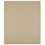 VIDAXL Drap-housse Jersey Taupe 90x200 cm Coton