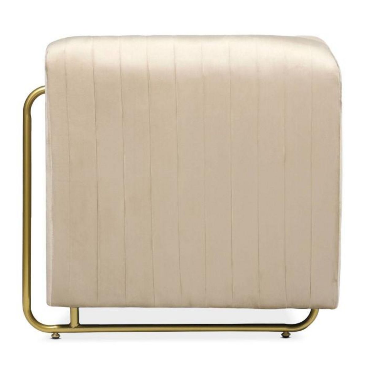 Paris Prix Fauteuil Art Déco en Velours  Wardde  93cm Taupe Clair