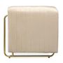Voir la diapositive 4 : Paris Prix Fauteuil Art Déco en Velours  Wardde  93cm Taupe Clair