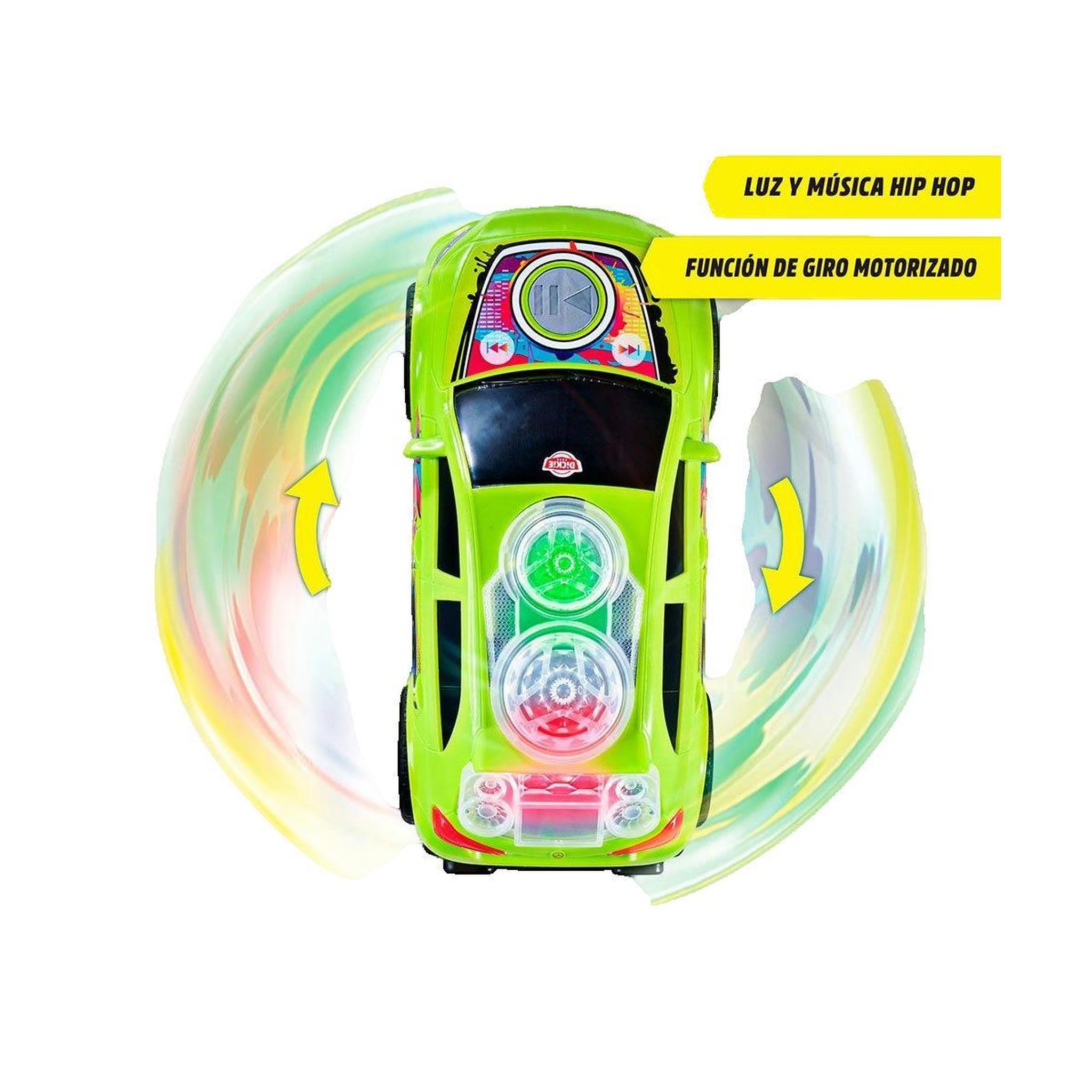 Voir la diapositive 2 : Dickie Toys Petite voiture Dickie Streets'n Beatz Mercedes A-Class jaune néon