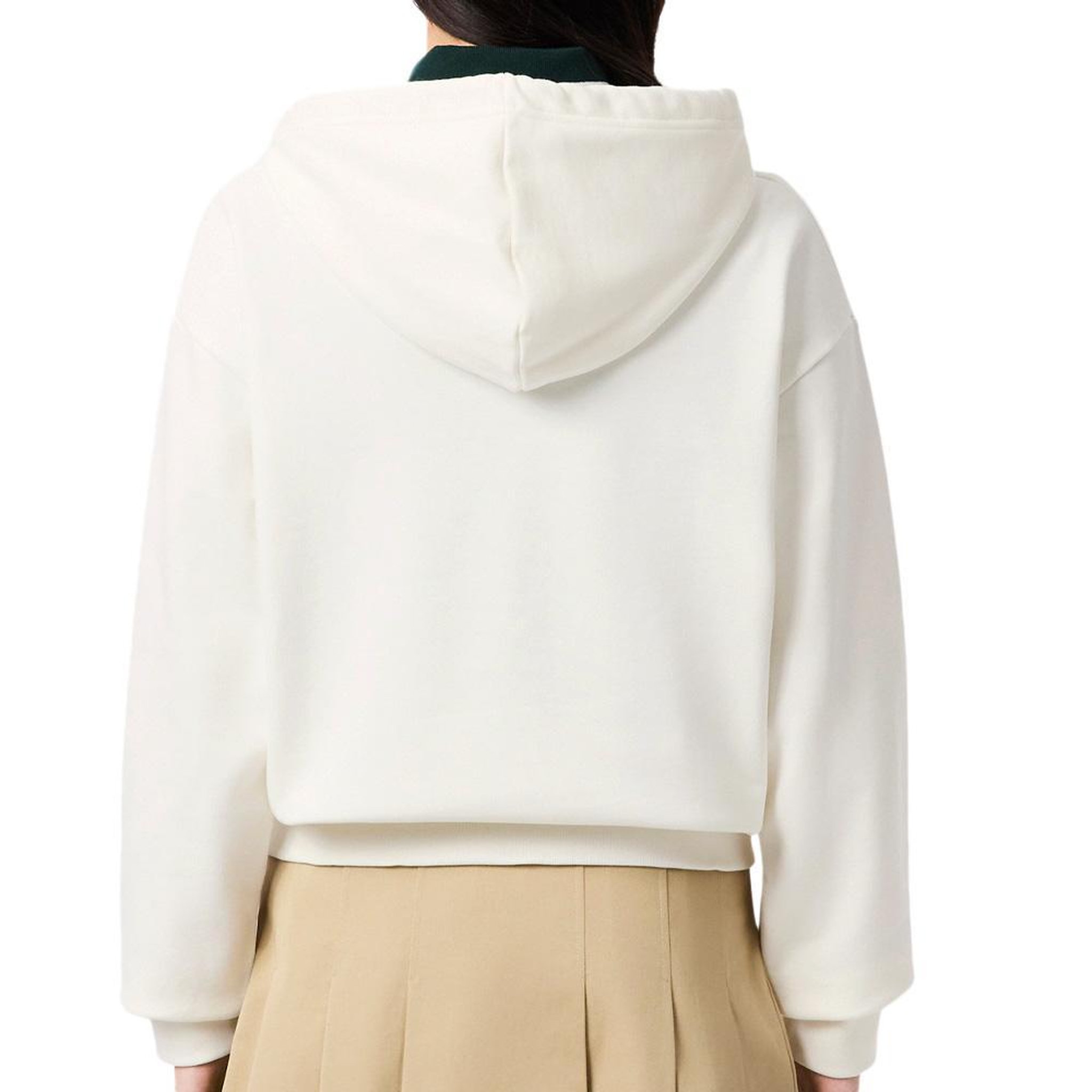 Voir la diapositive 3 : Lacoste Sweat à capuche blanc femme lacoste polaire surdimensionné