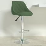 VIDAXL Tabouret de bar Vert fonce Velours
