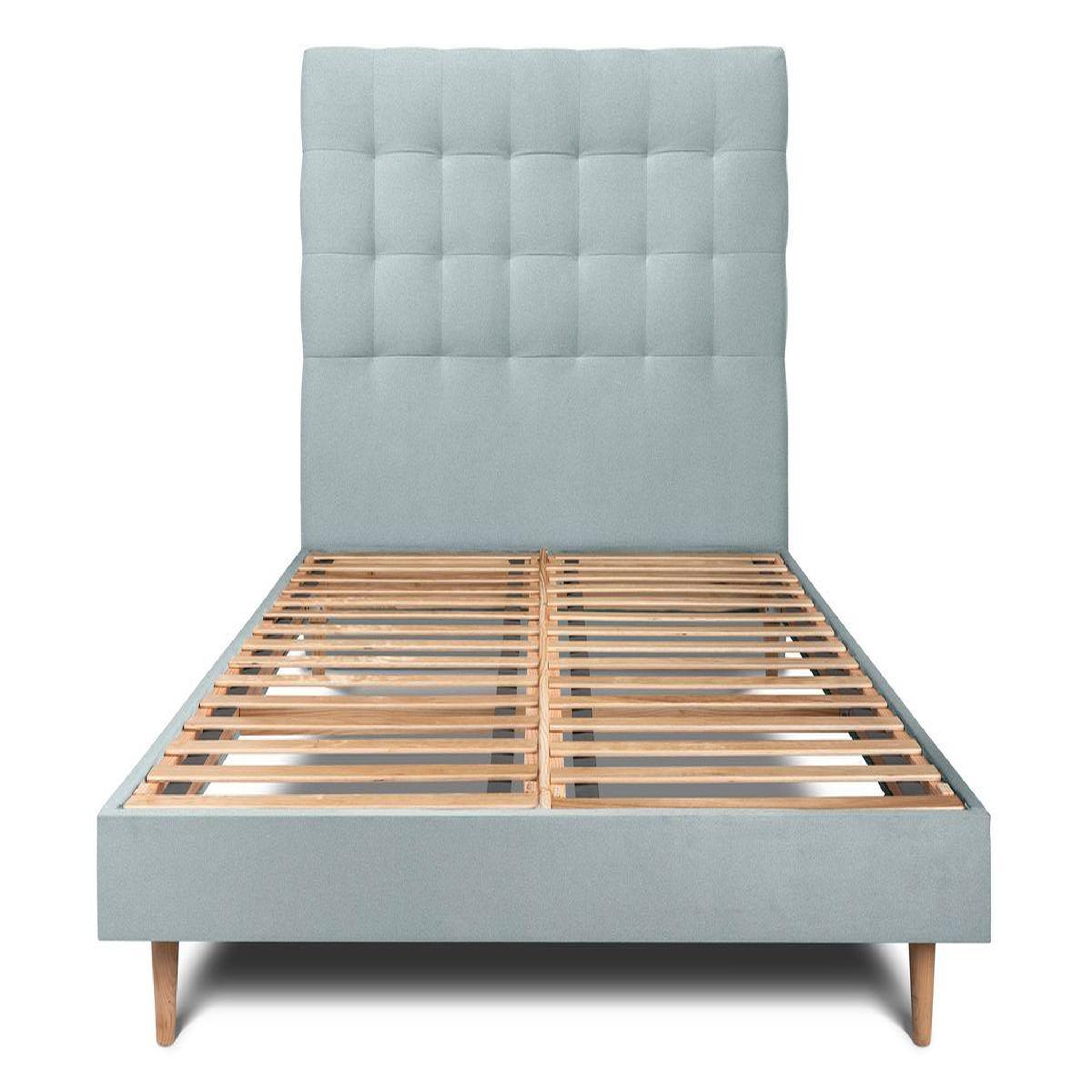 Voir la diapositive 1 : Sommeil de Plomb Lit avec tête de lit capitonnée velours et sommier kit - Hauteur totale : 29cm