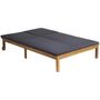 Voir la diapositive 2 : BEAU RIVAGE Transat Bain de soleil double 2 personnes - Coloris : gris clair - En bois d'acacia FSC - BERGAME