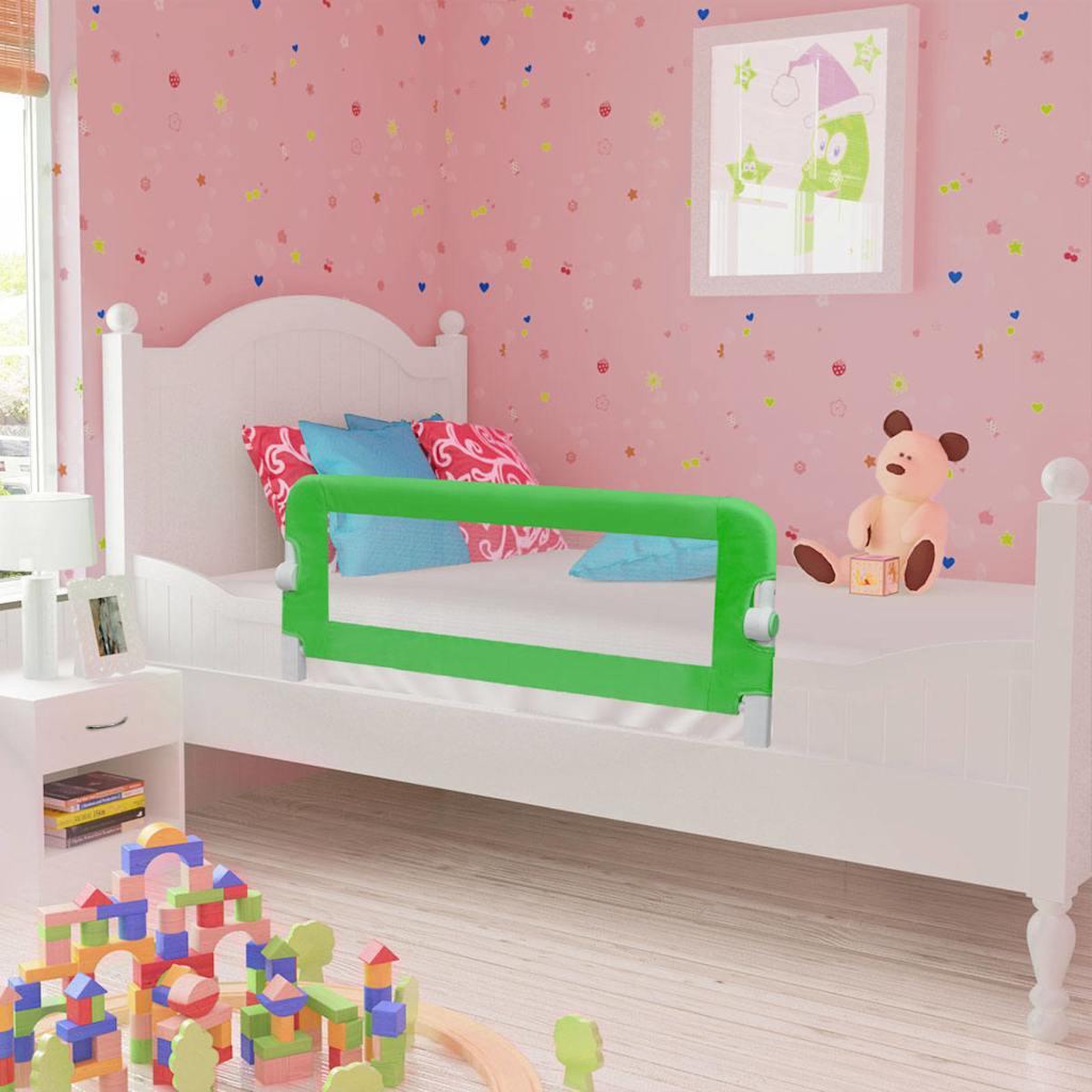 Voir la diapositive 1 : VIDAXL Barriere de lit de securite pour tout-petits 2pcs Vert 102x42cm