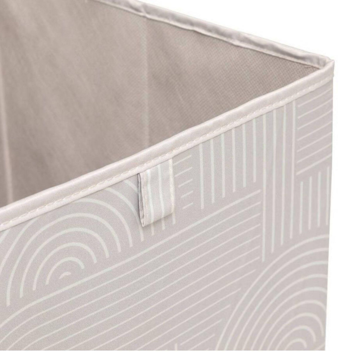 FIVE Lot de 2 boîtes de rangement ARCHE - L. 31 x l. 31 x H. 31 cm - Beige