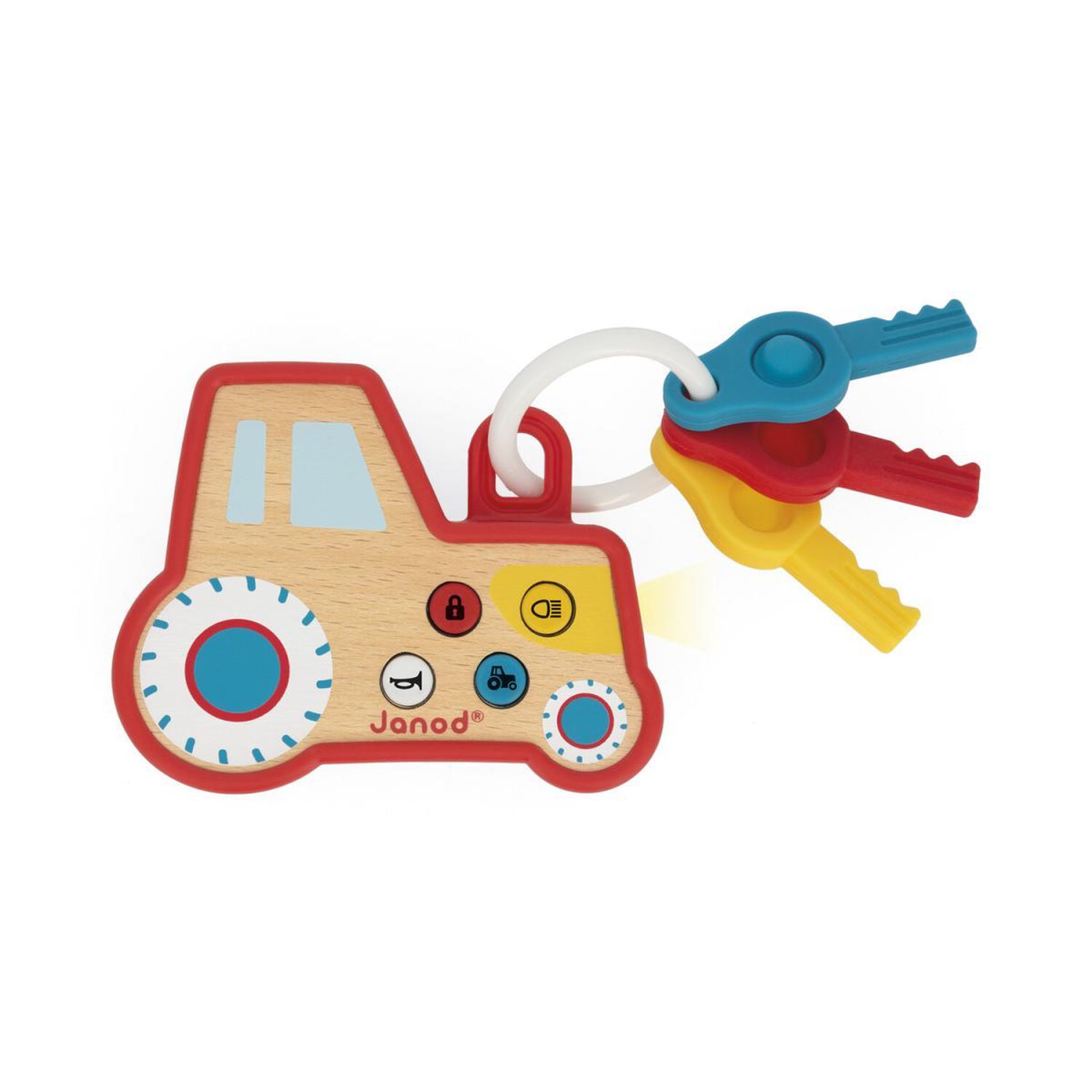 Voir la diapositive 2 : Juratoys-Janod Porte cles tracteur sonore