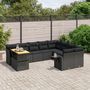 Voir la diapositive 1 : VIDAXL Salon de jardin 10 pcs avec coussins noir resine tressee