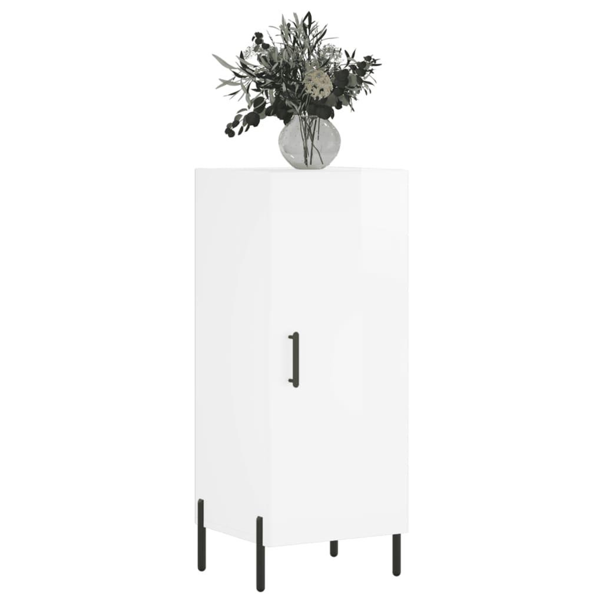 Voir la diapositive 3 : VIDAXL Buffet Blanc brillant 34,5x34x90 cm Bois d'ingenierie