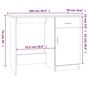 Voir la diapositive 6 : VIDAXL Bureau Chene marron 100x50x76 cm Bois d'ingenierie