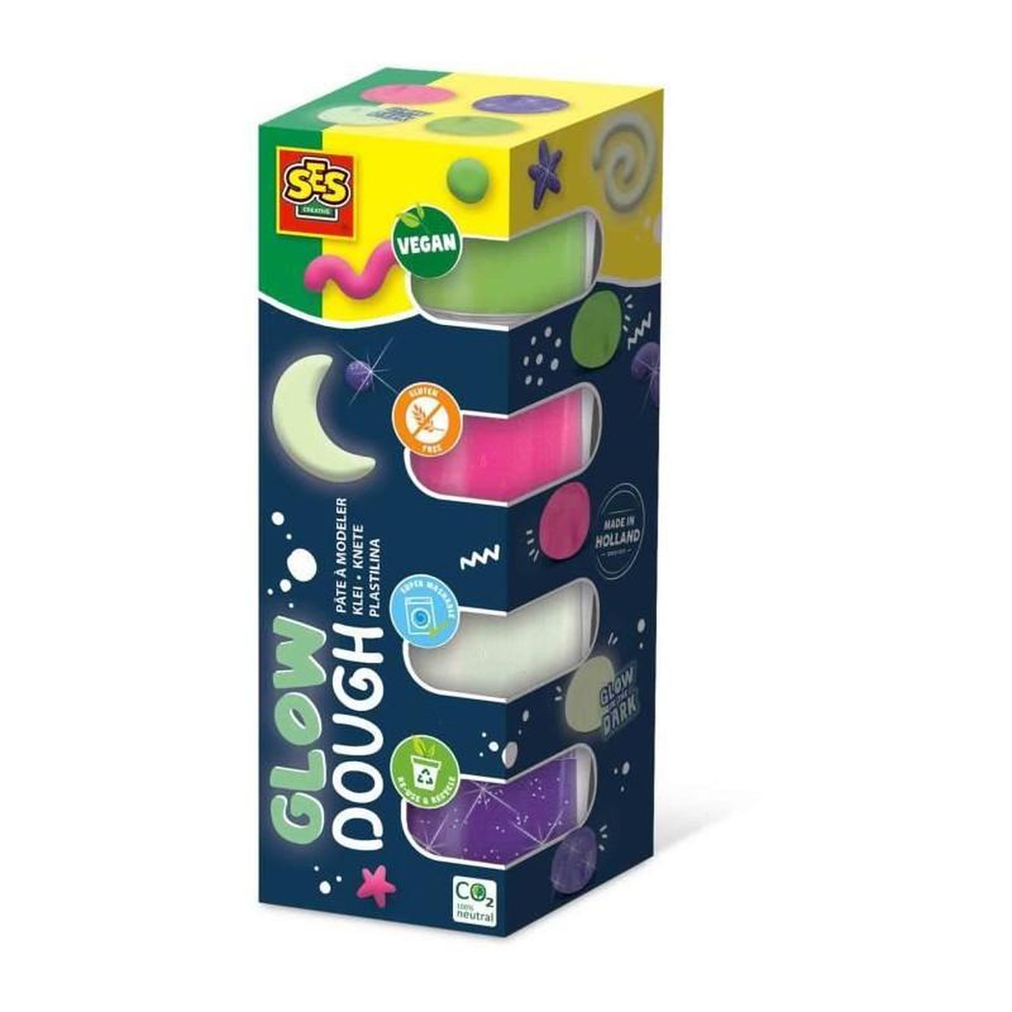 SES Creative Pâte a modeler Feel good - Brillant (4x90gr) - SES CREATIVE