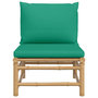 Voir la diapositive 3 : VIDAXL Canape central de jardin avec coussins vert bambou