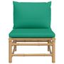 Voir la diapositive 3 : VIDAXL Canape central de jardin avec coussins vert bambou