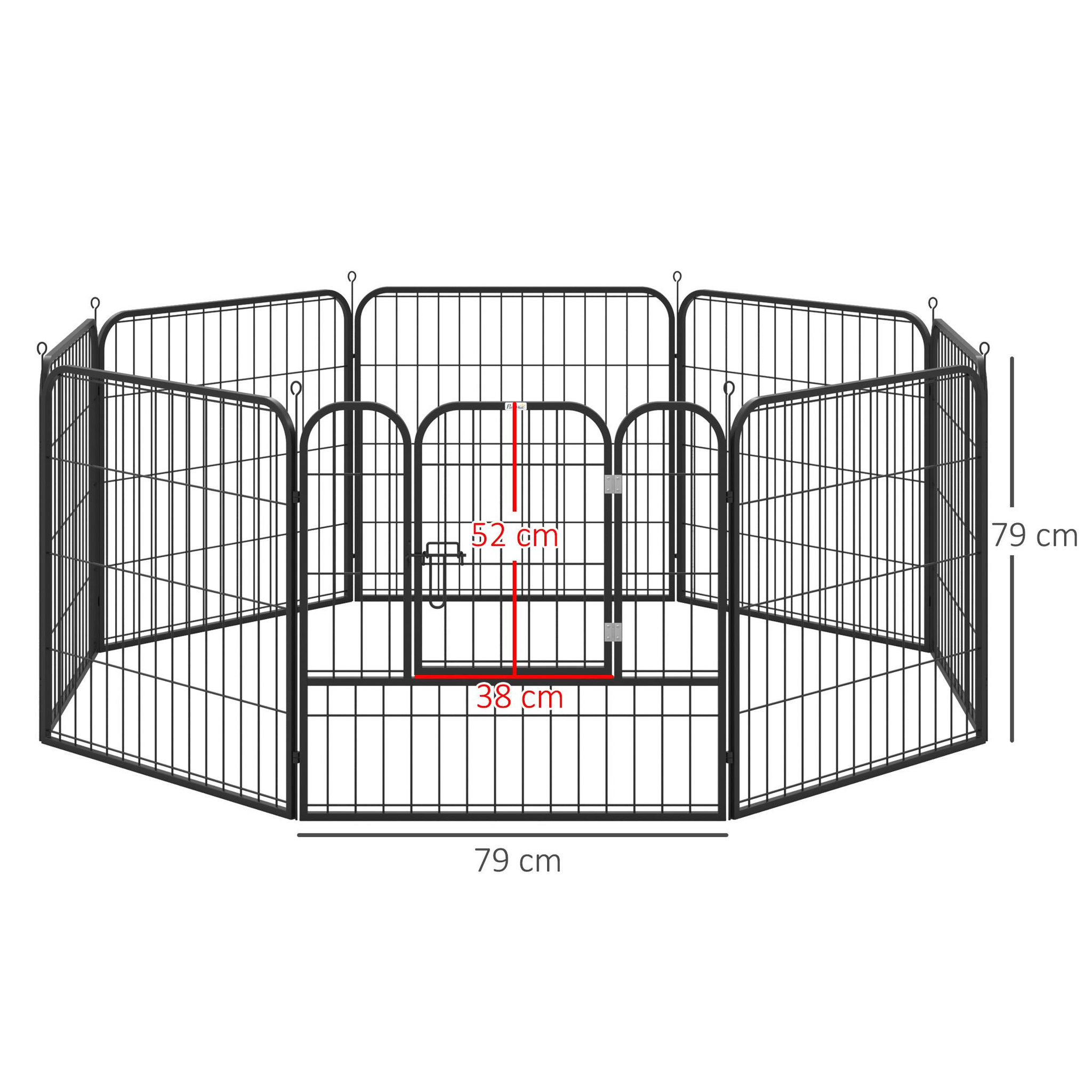 Voir la diapositive 3 : PAWHUT Luxe parc enclos modulable pour chien 8 panneaux porte verrouillable acier époxy noir