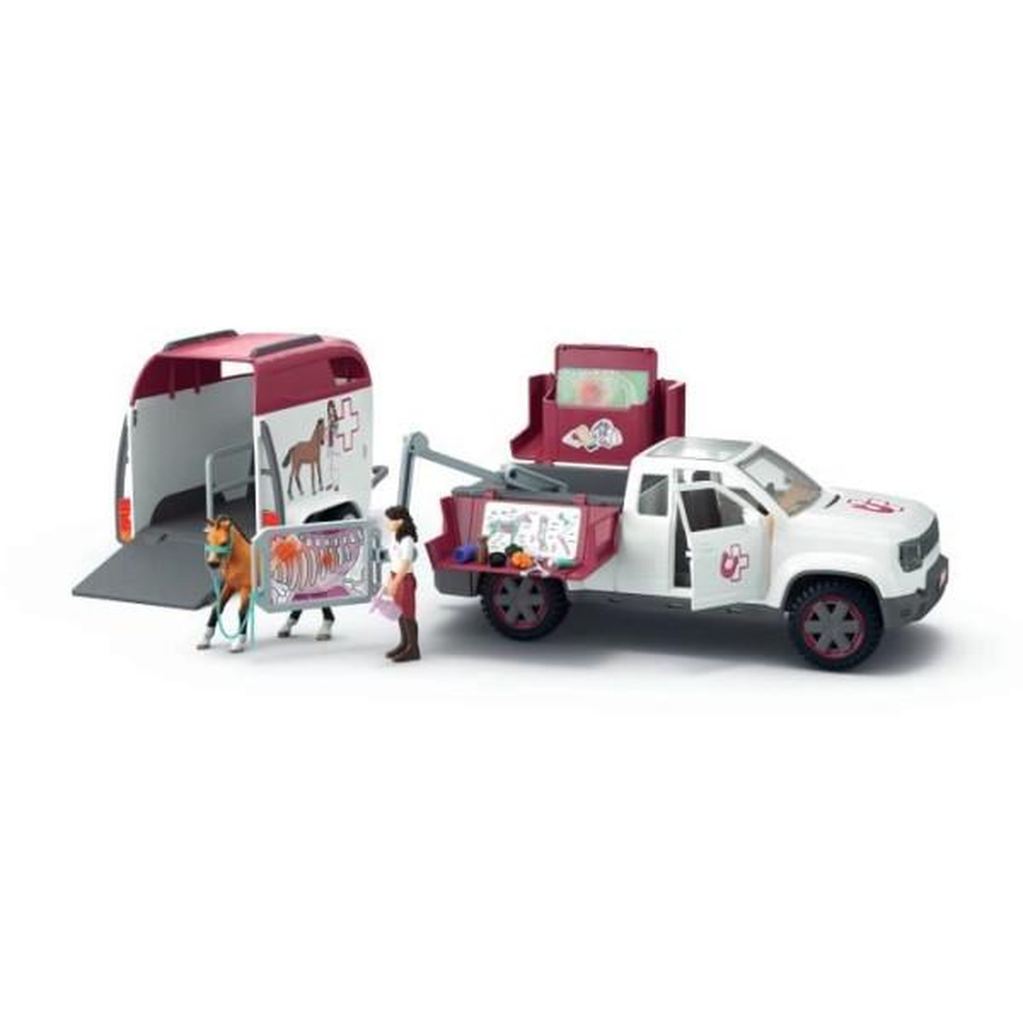 Voir la diapositive 2 : Schleich Coffret Vétérinaire mobile avec remorque, SCHLEICH 42704 Horse Club