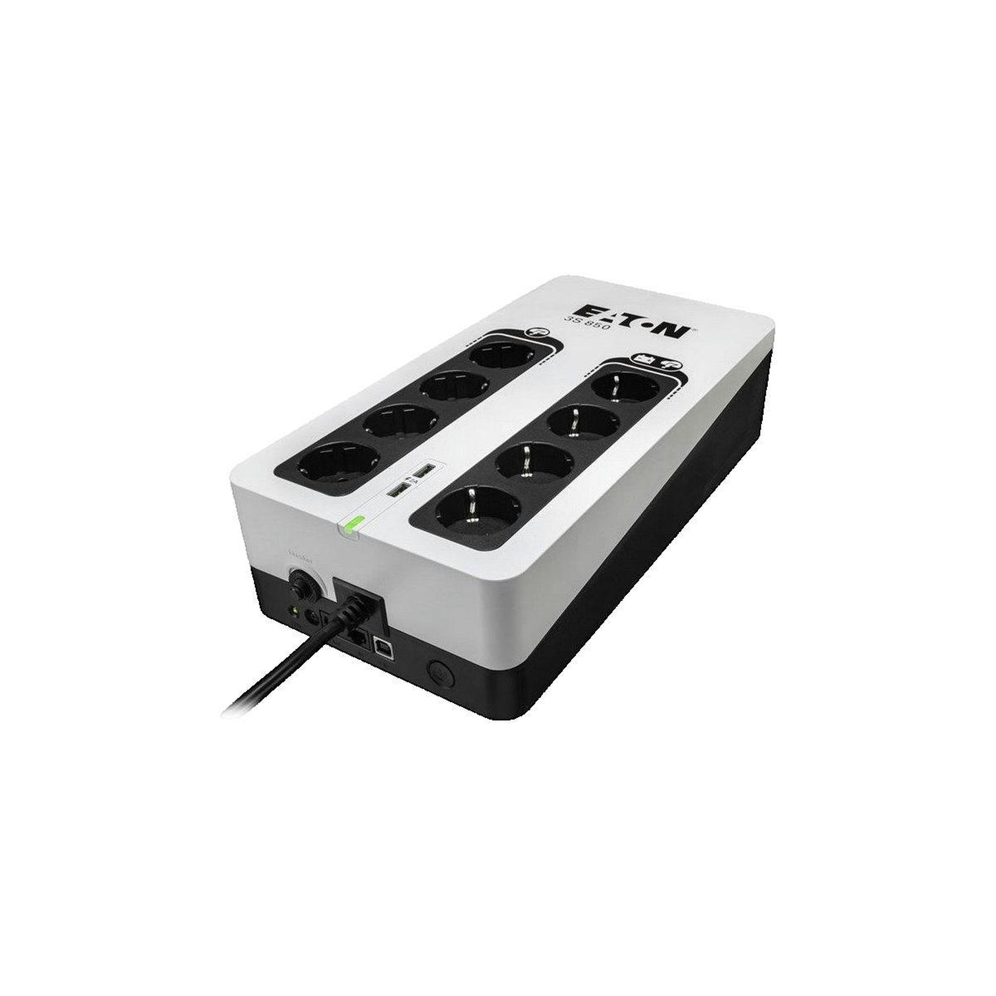 Voir la diapositive 3 : Eaton Onduleur Eaton 3S850D avec 8 prises AC et 2 ports USB