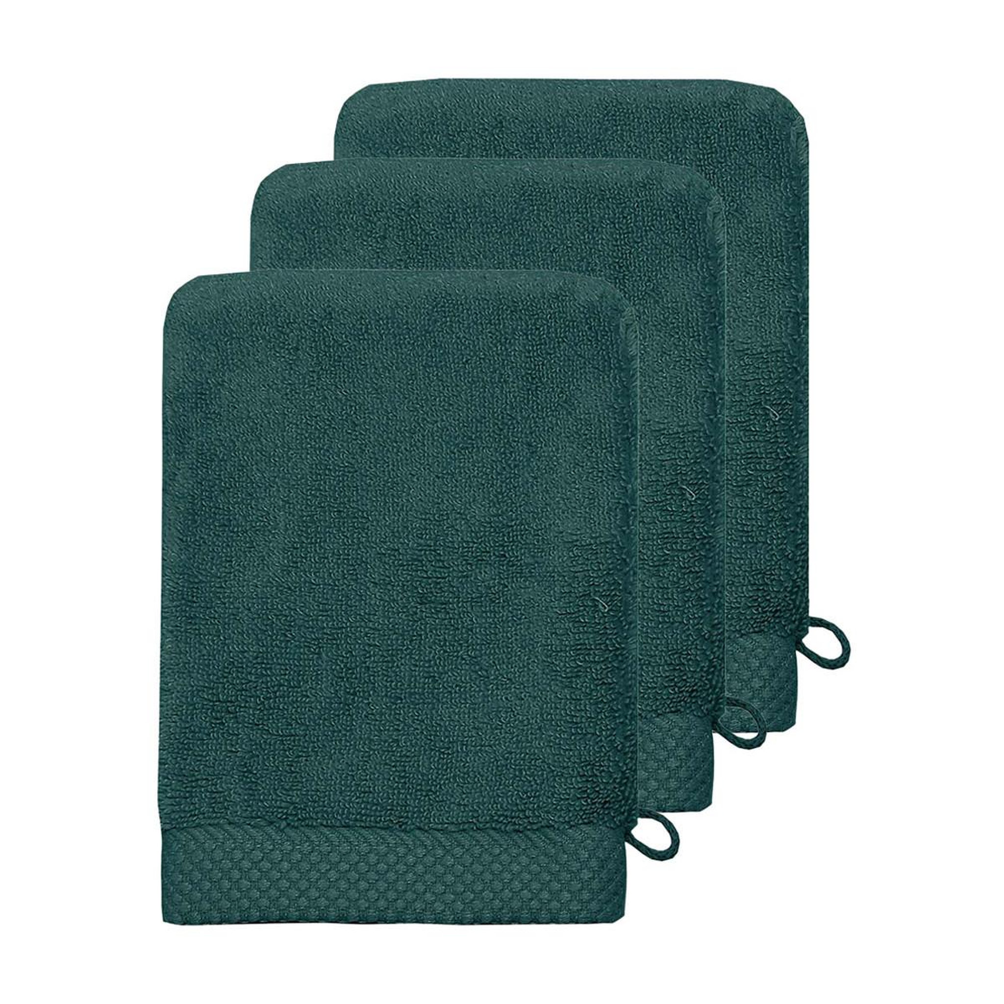 Voir la diapositive 1 : Sensei Maison 3 gants de toilette Zéro Twist 560 g/m² SENSOFT - 16x22 cm