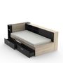 Voir la diapositive 5 : Lit 90x190/200 cm avec rangements LOREDANA