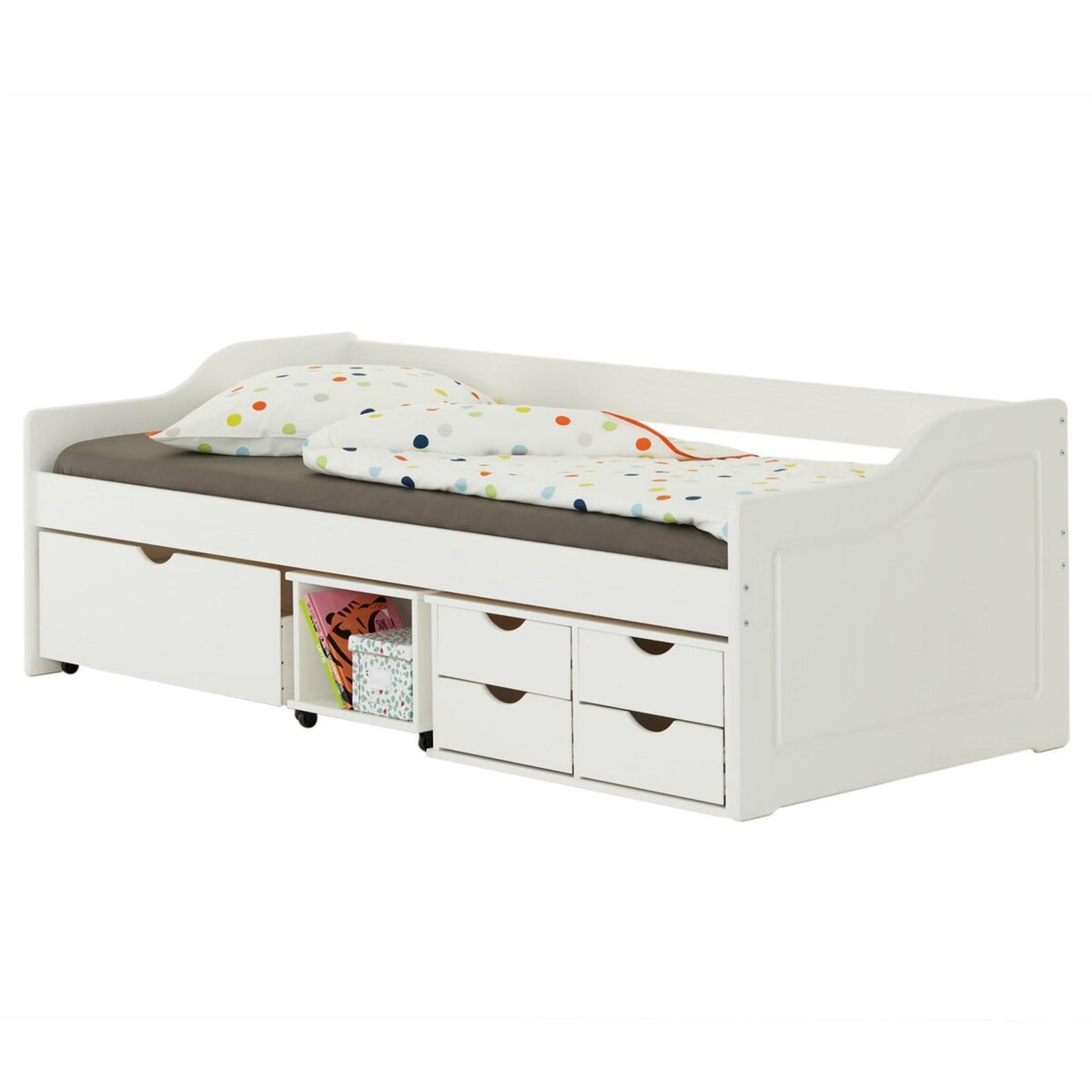 IDIMEX Lit fonctionnel SENTA en pin massif, 90 x 200 cm