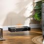 Voir la diapositive 2 : HOMCOM Cheminée à poser bioéthanol en métal et verre trempé avec réservoir 1,5 L couverture 25 m²  - dim. 60L x 26l x 50H cm