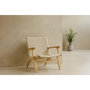 Voir la diapositive 3 : Paris Prix Fauteuil Tressé en Bois  Lazy  75cm Beige