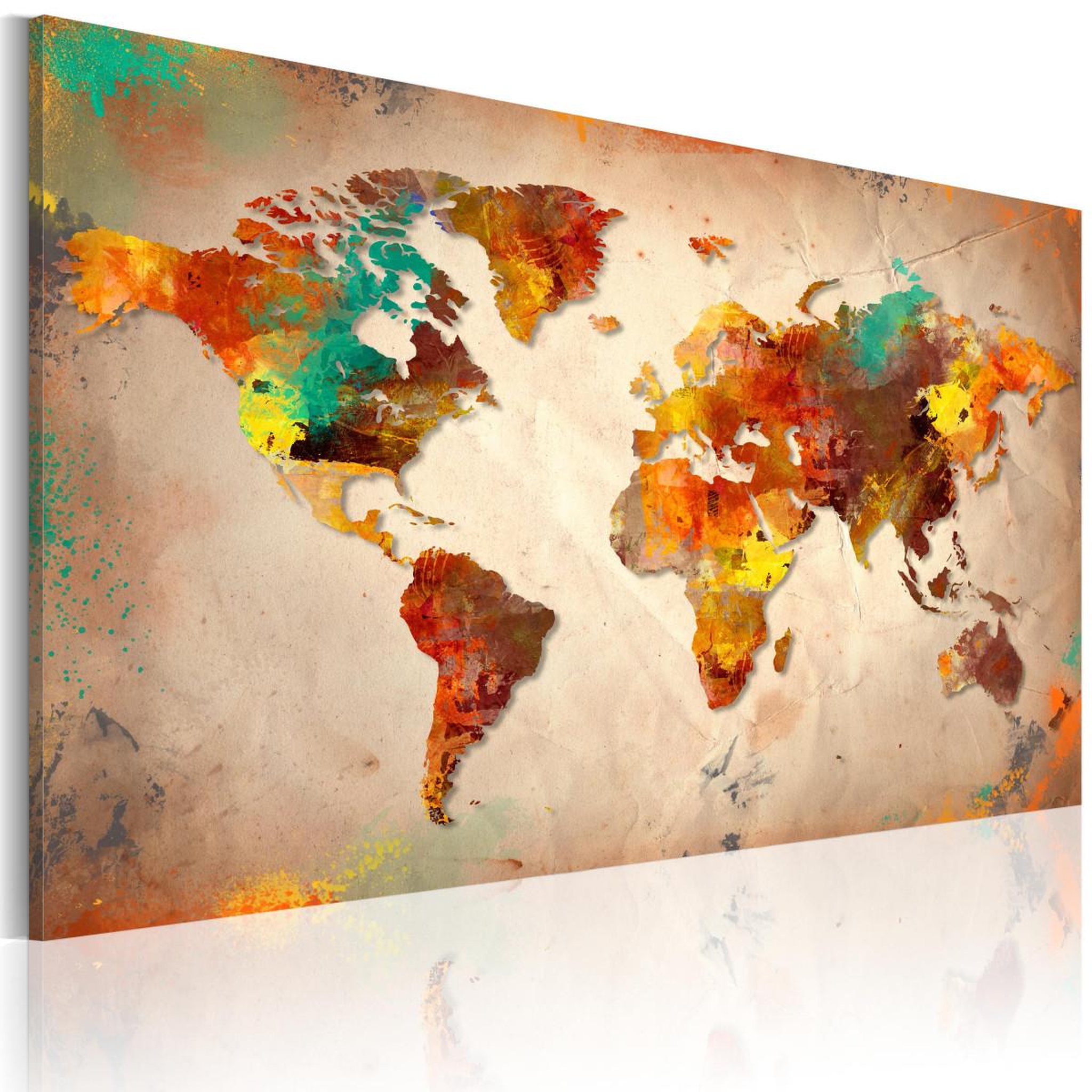 Paris Prix Tableau imprimé  painted world. Coloris disponibles : Multicolore