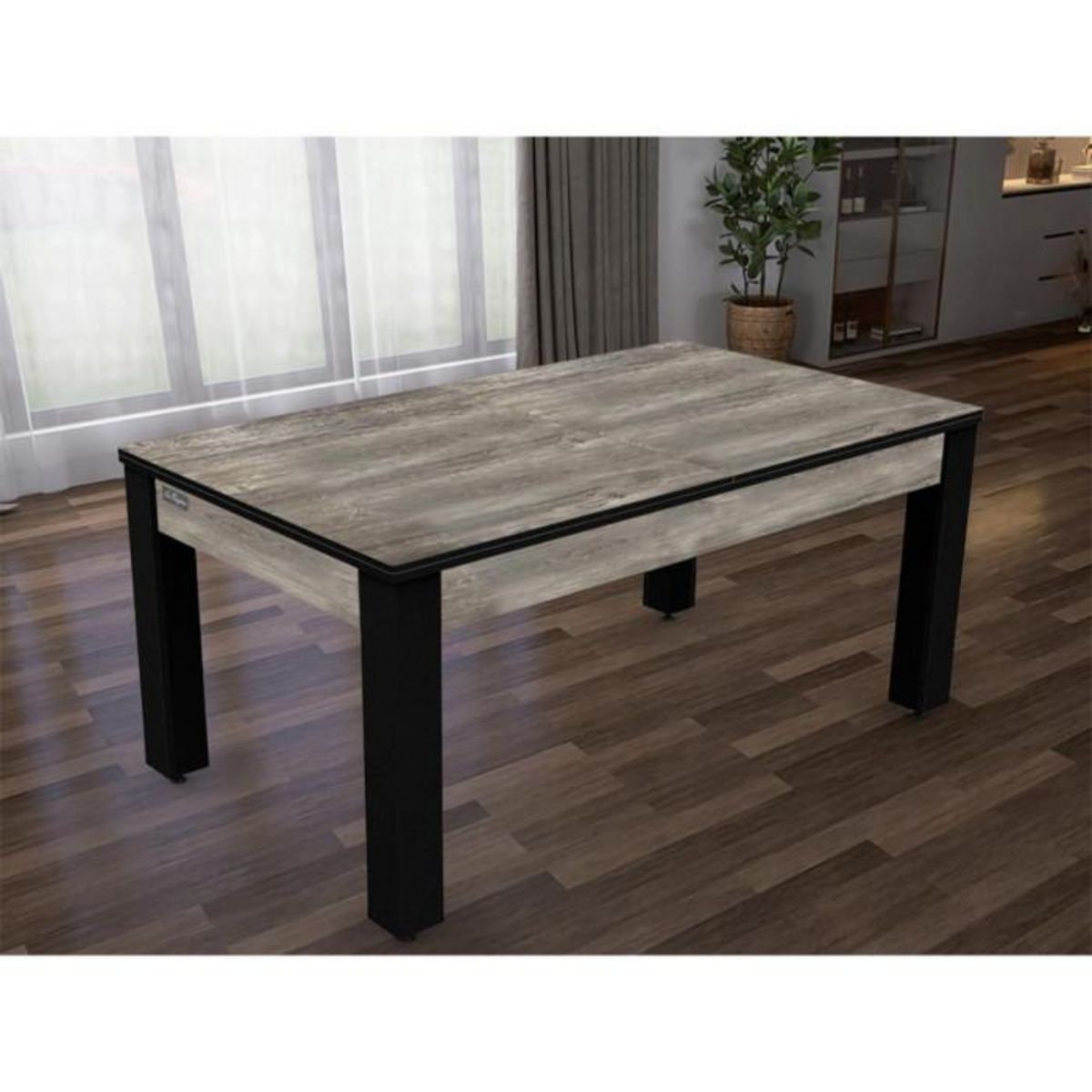 Paris Prix Table de Billard Convertible  Ohio  185cm Noir & Gris