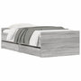 Voir la diapositive 3 : VIDAXL Cadre de lit avec tiroirs sans matelas sonoma gris 90x190 cm