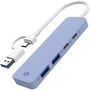 Voir la diapositive 1 : ESSENTIEL B Hub USB C 4 en 1 USB C Violet - Vr