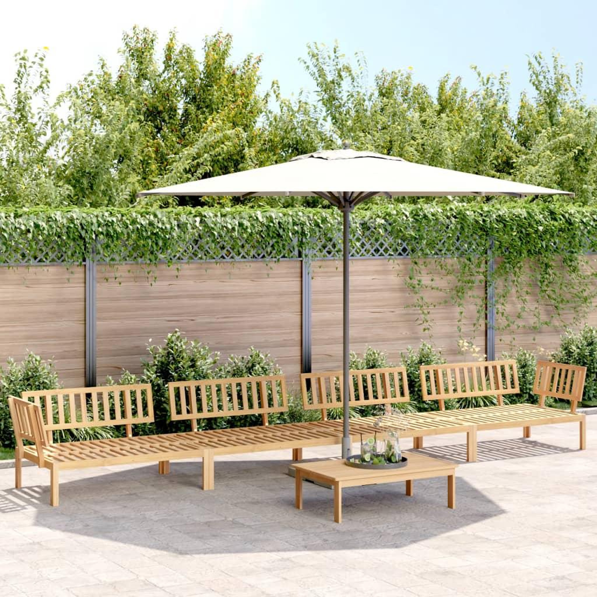 VIDAXL Salon palette de jardin 5 pcs bois d'acacia massif