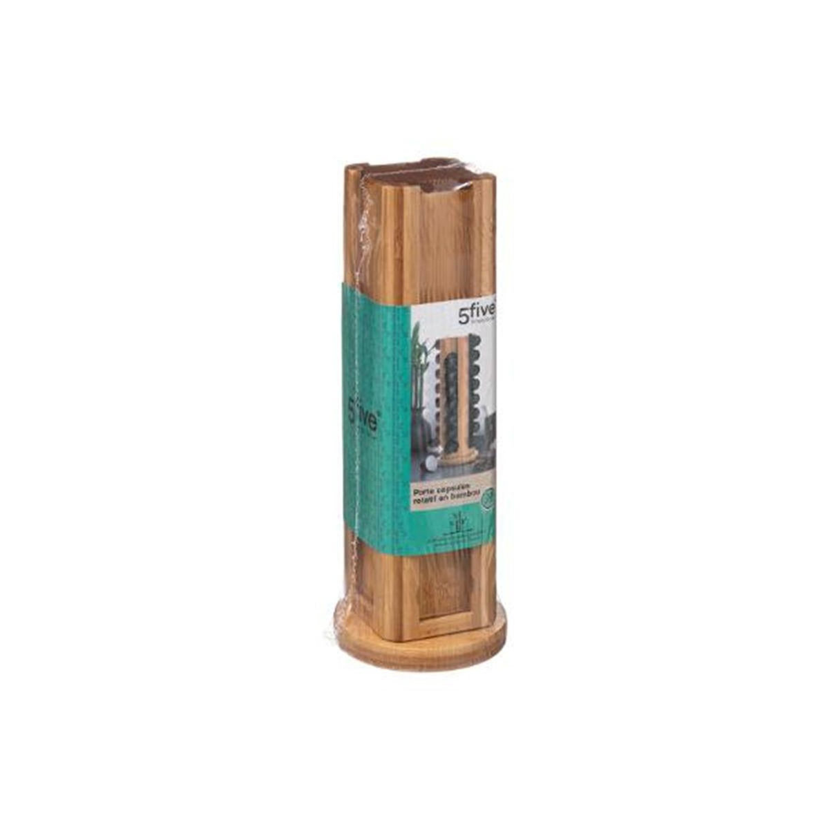 FIVE Porte capsules design Bambou cuisine - H. 29 cm - Marron