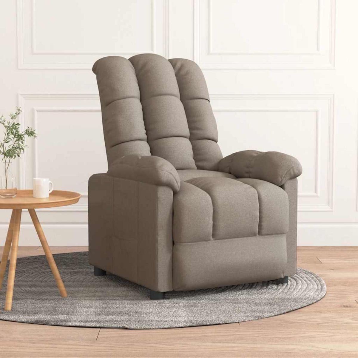 VIDAXL Fauteuil inclinable Taupe Tissu